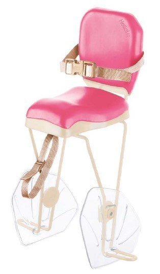 HELLO! Kindersitz für Gepäckträger Farbe: Rosa / Gestell: Creme